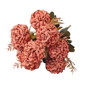   Krizantém selyemvirág csokor, 9 fejes, 40cm magas, virágfej átmérő: 7.5cm - Púder bézs