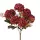 Krizantém selyemvirág csokor, 9 fejes, 40cm magas, virágfej átmérő: 7.5cm - Burgundy