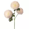 Krizantém selyemvirág ág, 3 fejes, 66cm magas, virágfej átmérő: 8cm - Fehér