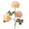 Krizantém selyemvirág ág, 3 fejes, 66cm magas, virágfej átmérő: 8cm - Krém