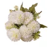 Krizantém selyemvirág csokor, 9 fejes, 38cm magas, virágfej átmérő: 7.5cm - Fehér