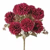 Krizantém selyemvirág csokor, 9 fejes, 38cm magas, virágfej átmérő: 7.5cm - Bordó