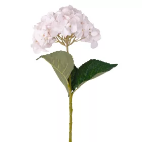   Hortenzia selyemvirág ág, 62cm magas, virágfej átmérő: 22cm - Fehér