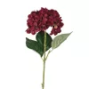 Hortenzia selyemvirág ág, 62cm magas, virágfej átmérő: 22cm - Bordó