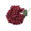 Hortenzia selyemvirág ág, 62cm magas, virágfej átmérő: 22cm - Bordó