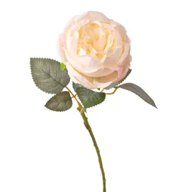   Peónia selyemvirág szál, 51cm magas, virágfej átmérő: 10cm - Fehér