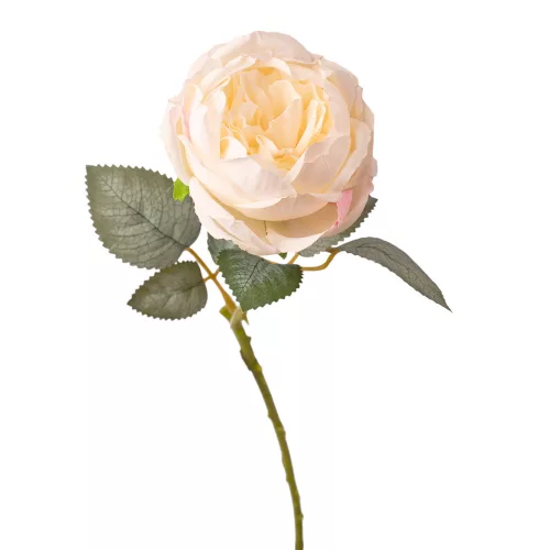 Peónia selyemvirág szál, 51cm magas, virágfej átmérő: 10cm - Fehér