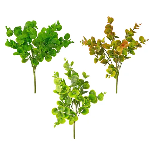 Pénzlevelű pilea műnövény, 5 ágú, 40cm magas - 60db-os mix