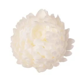 Krizantém selyemvirág fej, 14cm - Fehér