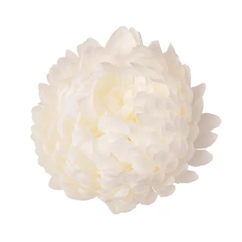 Krizantém selyemvirág fej, 14cm - Fehér