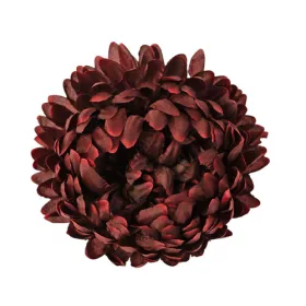 Krizantém selyemvirág fej, 14cm - Mély bordó