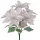 Poinsettia bouquet, 5 heads, 31cm height - Silver white