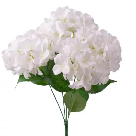 Real touch hortenzia ág, 73cm magas - Fehér