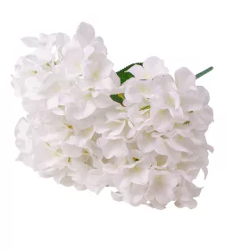 Real touch hortenzia ág, 73cm magas - Fehér
