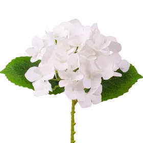   Real touch hortenzia, 21cm magas, virágfej  átmérő: 15cm - Fehér