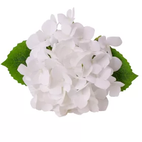   Real touch hortenzia, 21cm magas, virágfej  átmérő: 15cm - Fehér
