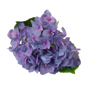   Real touch hortenzia, 21cm magas, virágfej  átmérő: 15cm - Kékes lila