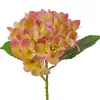 Real touch hortenzia, 21cm magas, virágfej  átmérő: 15cm - Zöldes rózsaszín