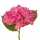 Real touch hortenzia, 21cm magas, virágfej  átmérő: 15cm - Rózsaszín