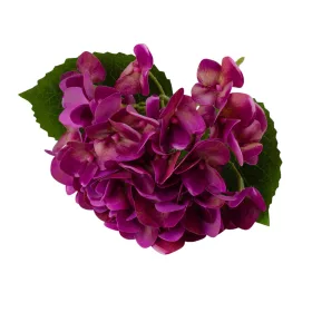   Real touch hortenzia, 21cm magas, virágfej  átmérő: 15cm - Lila