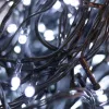 LED fényfüzér 11,9 m, 120 db hidegfehér LED, 8 fényprogrammal és időzítővel, zöld vezetékkel, kül- és beltéri használatra