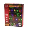 DOT LED-es fényfüzér, 30 + 3m, színes