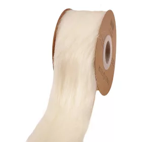 Long Fur Ribbon 63mm x 2.7m - Ecru