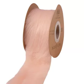 Long Fur Ribbon 63mm x 2.7m - Powder Pink