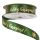 Shiny Gold "Boldog Karácsonyt!" inscription satin ribbon 20mm x 20m - Dark green