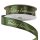 Shiny gold "Boldog Karácsonyt!" inscribed satin ribbon 20mm x 20m - Dark Green