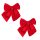 Elegant Velvet Bow Set, 12 x 13cm, 2pcs - Red