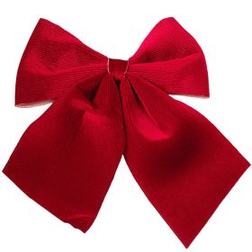 Ribbed Velvet Bow, 28 x 34cm - Red