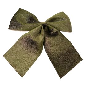 Glitter Velvet Bow, 20 x 24cm - Green