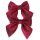 Striped Velvet Bow, 12 x 13cm, 2pcs - Burgundy