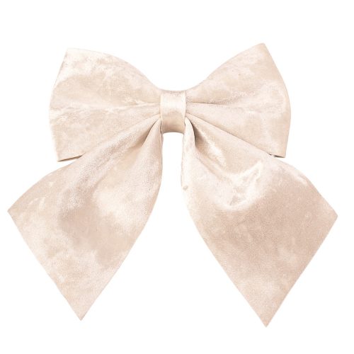 Shiny Velvet Bow, 20 x 24cm - White