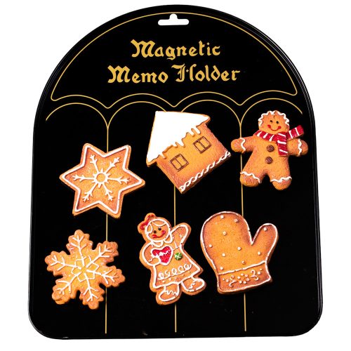 6-piece magnetic board with 6.3 x 6.3 cm polyresin gingerbread figures