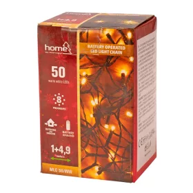   LED-es elemes fényfüzér, 4.9 + 1m, 50 LED, melegfehér, időzítős