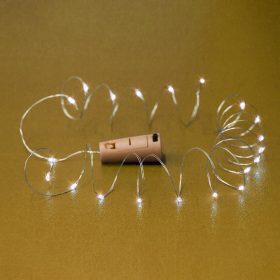  Micro LED Battery String Lights, Plug-Shaped Battery Holder, Warm White