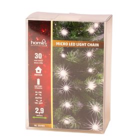   Micro LED string light, 2.9m + 30cm, 30 cool white micro LEDs