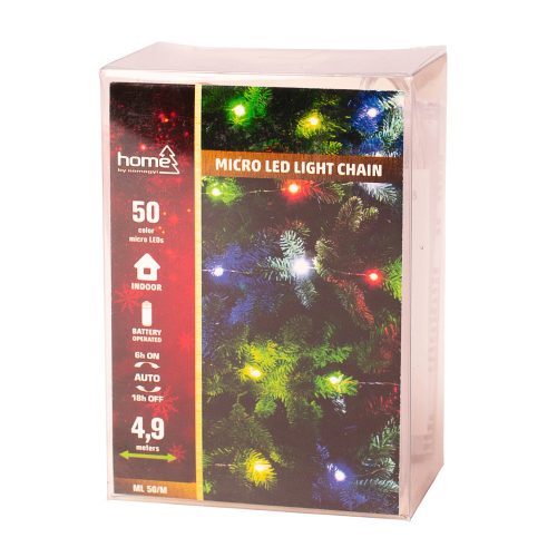 Micro LED string light, 4.9m + 30cm, 50 multicolor micro LEDs