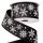 Csillogó hópelyhes prémium szatén szalag drótos szegéllyel 38mm x 6.4m - Fekete