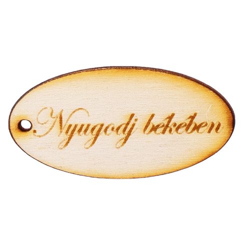 10 pcs. "Nyugodj békében" inscription oval table 5 x 2.5cm - Nature