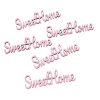 5db. "Sweet Home" felirat fából 10 x 3cm - Rózsaszín