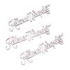 3pcs. "Kellemes Ünnepeket" wooden inscription 15 x 3.5cm - Matte white