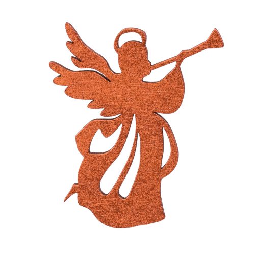 5 pcs. Angel made of wood 4. 5 x 6cm - Copper color