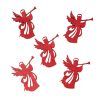 5 pcs. Angel made of wood 4. 5 x 6cm - Red