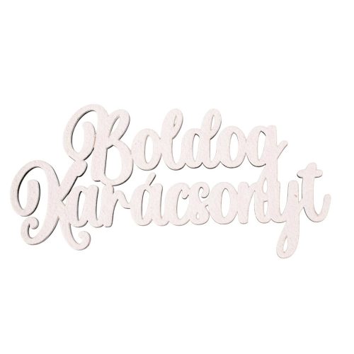 4db. "Boldog Karácsonyt" fa felirat 10 x 5cm - Matt fehér