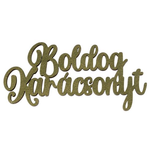 4db. "Boldog Karácsonyt" fa felirat 10 x 5cm - Sötétzöld