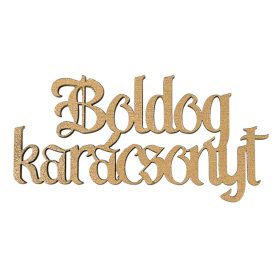   4db. "Boldog Karácsonyt" fa felirat 10 x 5cm - Arany