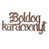 4db. "Boldog Karácsonyt" fa felirat 10 x 5cm - Barna
